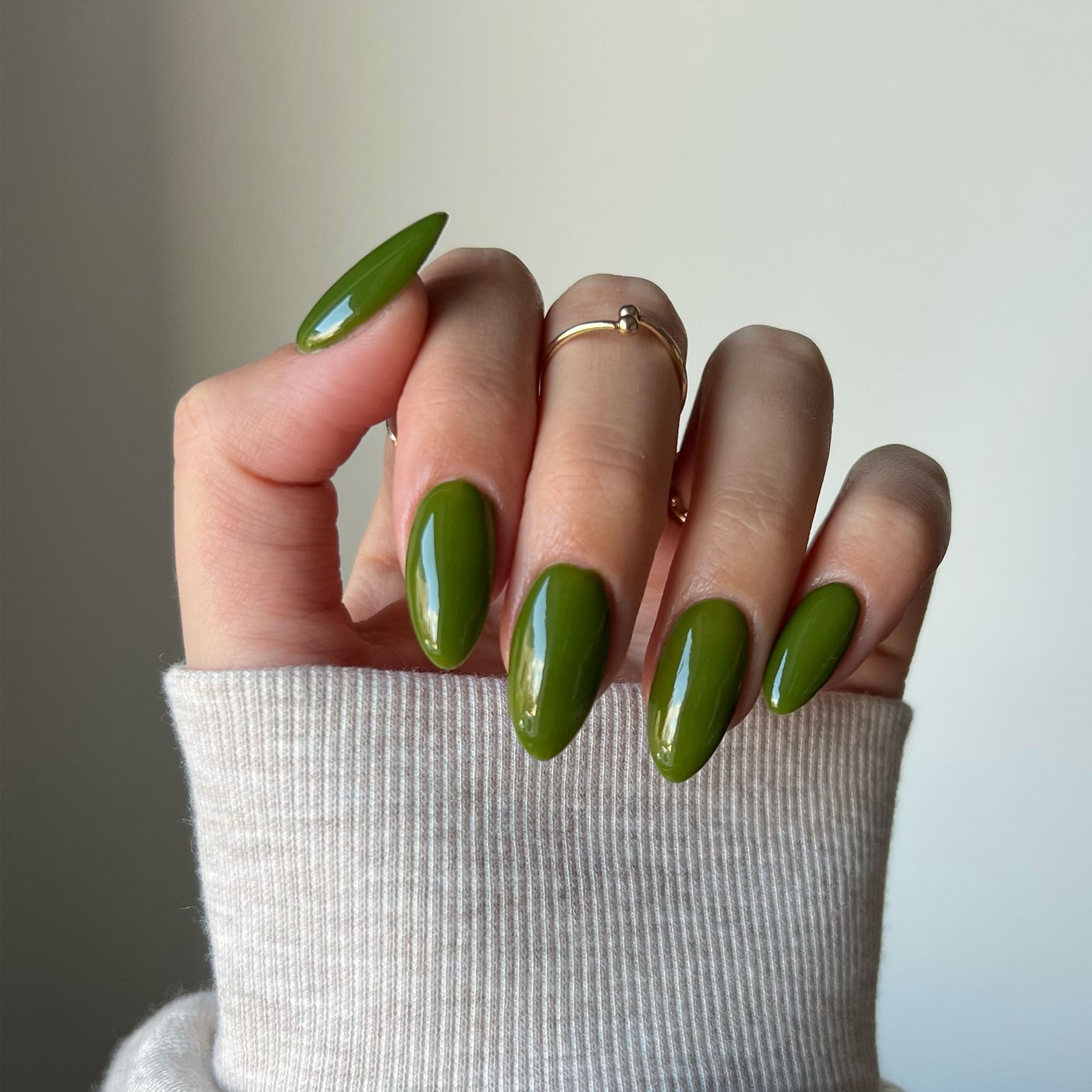 Khaki Olive Green Nail Powder 